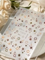 Minimalist starlight nail stickers with colorful embossed stars and dots for daily DIY decoration - Gold Stars (YT5581Tm)