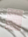 Pink embossed bow nail art stickers on white backing sheet with item code YT6305 - Embossed Pink Style (YT6305)