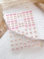 Pink bow and gold lace nail art stickers on vintage background, model YJ5474 Pro - Embossed Bronzing Pink Gold Sweet (YT5474Pro)