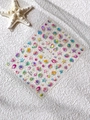 Regenboog nagelstickers met iriserende zeesterren en schelpen patronen YT6166 - Schelp Licht (YT6166)