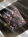 Pegatinas de mariposa para uñas en tonos rosa y púrpura con diseños de cintas fluidas - YT6175Pro (Mariposa Estelar Rosa/Púrpura)