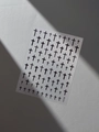Relief cross nail art stickers in vintage black, style YT5706 on grey background - Black Embossed Cross (YT5706)