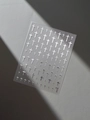 Silver embossed cross nail stickers with 3D metallic mirror finish on dark background - Silver Foil Cross (YT5710Si)