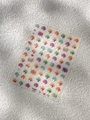 3D-Bunte Nagelsticker mit Muscheln, Farbverlauf und Perlen-Akzenten auf Bogen YT6087 - Perlmuschelglanz (YT6087Te P)