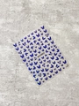 Blue laser butterfly nail stickers with metallic glitter for professional nail art - Rhinestone Silver Laser Dark Blue Butterfly Style (YT6069Pro)