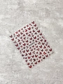 Sparkling red laser butterfly nail art stickers with crystal rhinestones style YT6072 - Rhinestone Silver Laser Bright Red Butterfly Style (YT6072Pro)