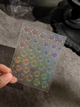 Detalle de pegatinas 3D láser YT4752 para uñas con efectos holográficos coloridos - Fuegos Artificiales Holográficos (YT4752mcpro)