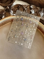 5D zilveren chroom kruis en iris nagelstickers met holografische stereoscopische metaaltextuur - Zilverfolie Stijl (YT4377sipro)