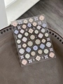 Macro detail of Bohemian mandala nail art stickers with embossed patterns YT4433 - Embossed Multicolor Mandala Style (YT4433)