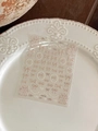 Detail of YT4776 nail art stickers with rose gold bows and pearl chain designs - Rose Gold Pearl Plaid Style (YT4776)