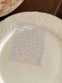 Detail of YT4779 white 3D bow and pearl chain nail stickers with tweed texture - Pure White 3D Tweed Bow Style (YT4779)