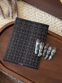 Detail of gothic cross and four-point star nail art stickers with black gradient nails - Gothic Cross (YT85)