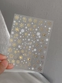 Detail of gold and white snowflake nail stickers with shiny bronzing effect YT4677 - Gold Stamping Snowflake Style (YT4677me)