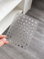 Silver metallic star nail art stickers with 3D mirror effect, self-adhesive sheet YT4786 - Metallic Silver (YT4786si)