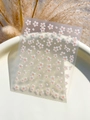 Detailansicht der 3D-geprägten Kirschblüten-Nagelsticker mit strukturierter Relief-Optik - Geprägt YT4928