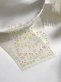 Detail of embossed tulip nail art stickers with butterfly and floral lace motifs - Embossed YT5032