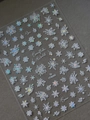 Holographic winter snowflake nail sticker with sparkling glitter effects and adhesive back - Holographic Winter (YT4660te)