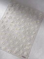 3D embossed daisy nail art stickers with white petals and yellow cores, model YT4978 - Embossed Daisy Style (YT4978)