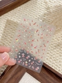 Detailed view of colorful koi and seashell nail stickers with laser holographic finish - Shell Luster Koi Goldfish Style (YT5039Te)