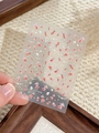 Close-up of YT5038 koi fish and seashell nail art stickers with iridescent details - Embossed Koi Goldfish Style (YT5038)