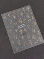Holographic red and gold firework nail art stickers with adhesive backing YT7199 - Bronzing Red Gold Fireworks Style (YT7199Pro)
