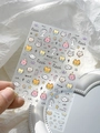 Cute Korean style cartoon cat and puppy nail art stickers YT4914 on transparent PET - Cute Cartoon Flat Sticker (YT4914pm)