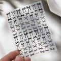 Adhesive nail art stickers featuring elegant black ribbon bow designs style YT5024 - Embossed Black Style (YT5024)