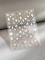Rose gold poker nail stickers featuring hearts and spade patterns in metallic finish - Silver-plated Rose Gold Jelly Yt5248sigggdpro+