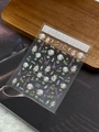 Self-adhesive nail art stickers YT4961 with cute pink bows and floral designs - Fresh Floral Bow Style (YT4961Pro)