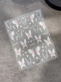 Sparkling butterfly nail art sticker with pink gradient and stars for manicure style - Shell Light Star Style (YT5163)