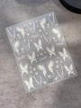 Iridescent holographic butterfly nail art stickers with wavy lines model YT5164 - Shell Light Star Style (YT5164)