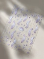 Peacock and auspicious clouds 5D embossed nail art stickers with pearlescent purple finish - Embossed Starlight Film (YT5093) / Pink Purple
