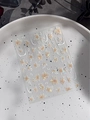 Adesivi per unghie 3D YT4937 con fiori di ciliegio rosa a rilievo e glitter laser - Fiori di Ciliegio Laser (YT4937Gd)