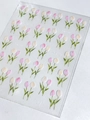 Nahaufnahme der 3D-Prägung Tulpen-Nagelaufkleber mit feinen floralen Texturen - Gelee Tulpe (YT5301Gd)