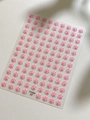 Macro shot of 3D pink cat paw nail art stickers with embossed texture on YT5088 sheet - Jelly (YT5088Gd)