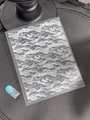 Adesivo per unghie minimalista con motivo a onde di marmo bianco e nero YT5262 - Piatto YT5262Pm (YT5262)