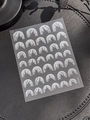 Detailed 3D embossed white lace nail art stickers with elegant floral relief textures - Embossed YT5128