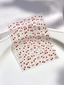 Cute red cherry and bow tie nail art stickers with a transparent base, model YT5004 - Jelly Red Sand Style (YT5004Gdpro)