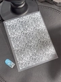 Autocollant nail art vague d'argent avec effet de motif marbre bleu modèle YT5266 - Plat YT5266Pm (YT5266)
