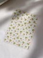 Holographic coconut tree nail sticker with green palms and orange trunks YT5330LS - Laser Coconut Tree (YT5330LS)
