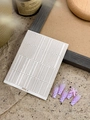 YITU-2 adhesive nail tabs set with purple gradient plaid press-on nails and bow charms - Hollow Stripes (YITU-2)