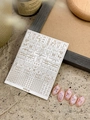 Pink gradient nail art stickers with golden bow hearts and stars patterns YITU-8 - Bowknot (YITU-8)