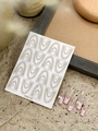 Pink and white plaid French press-on nails with 3D bows and rainbow nail decals - French Style (YITU-13)