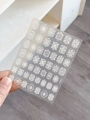 Embossed white lace bohemian nail art sticker YT4077 with 3D floral mandala patterns - White Relief Style (YT4077) / White