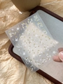 Bamboo nail art stickers in gold and white featuring Chinese style natural leaf patterns - Warm Gold Bamboo Leaf (YT5297Nj)