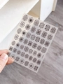 Bohemian mandala flower nail art stickers in black patterns, style YT4095 for DIY manicure - Black Mandala Style (YT4095) / Black