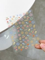 Close-up of cute cartoon nail art stickers with cherry, flower, and candy patterns - Cute Fruit Flower Style(YT3889)