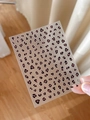 Pink and black leopard print nail art stickers with adhesive backing model YT3911 - Pink and Black Leopard Style (YT3911) / Flat Sticker