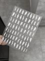 Macro detail of metallic silver nail art sticker YT3939 with brushed texture design - Embossed Style (YT3939)