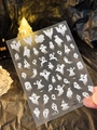 Ghost nail art stickers YT3847 featuring cute white spirits for Halloween decorations - YT3847 Flat